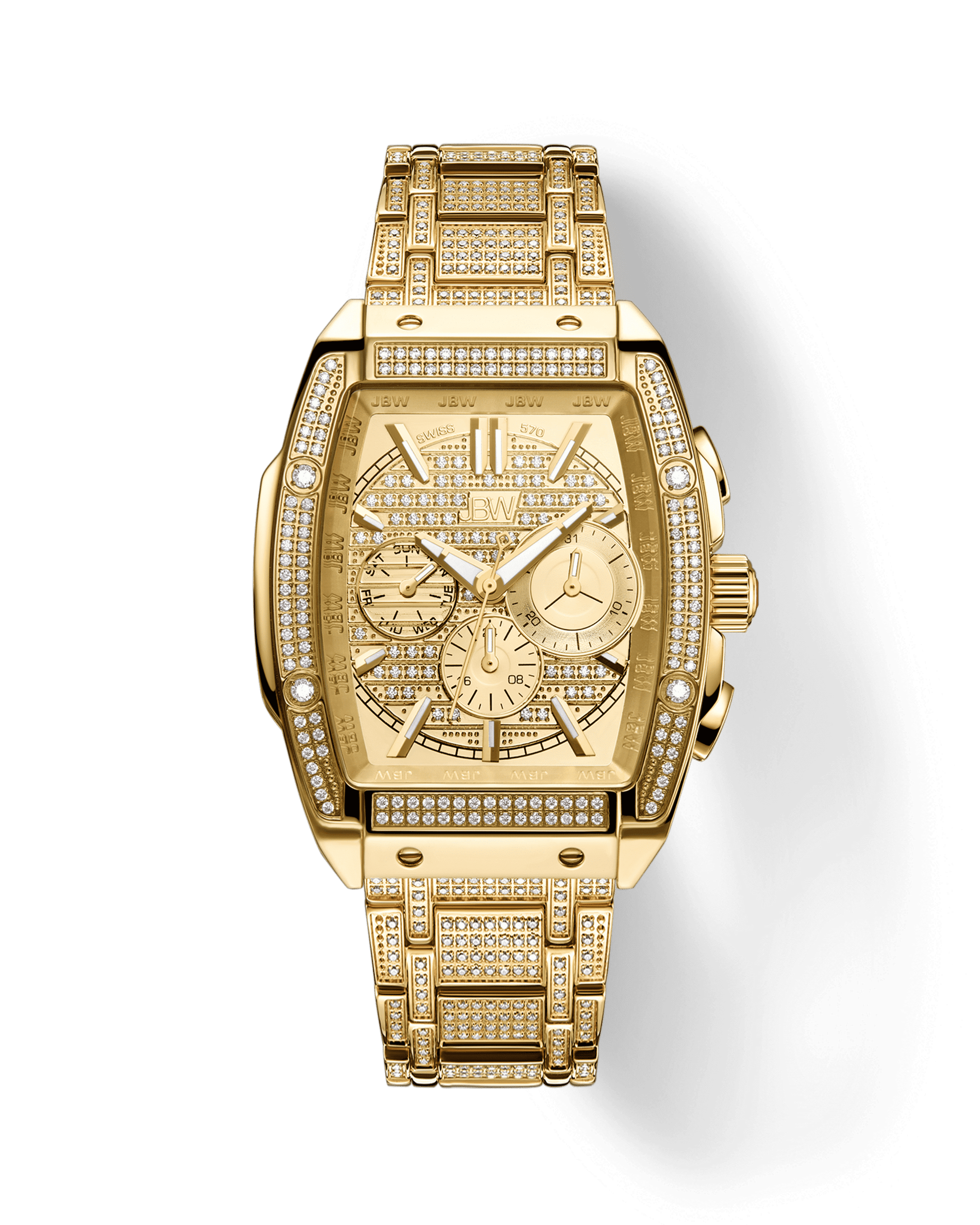 JBW Echelon Platinum Series PS570A Men s Gold Diamond Watch