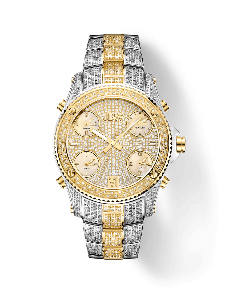 JBW Jet Setter JB-6213-E | Men's Two-Tone Diamond Watch – JBW Watches